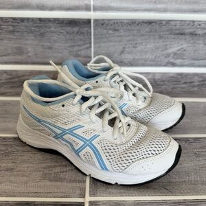 White and Blue Athletic Sneakers
ASICS Little Girls shoe Size 01